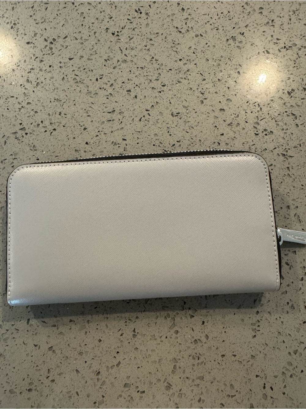 kate spade White and Gray Saffiano Zip Wallet - Picture 2 of 6